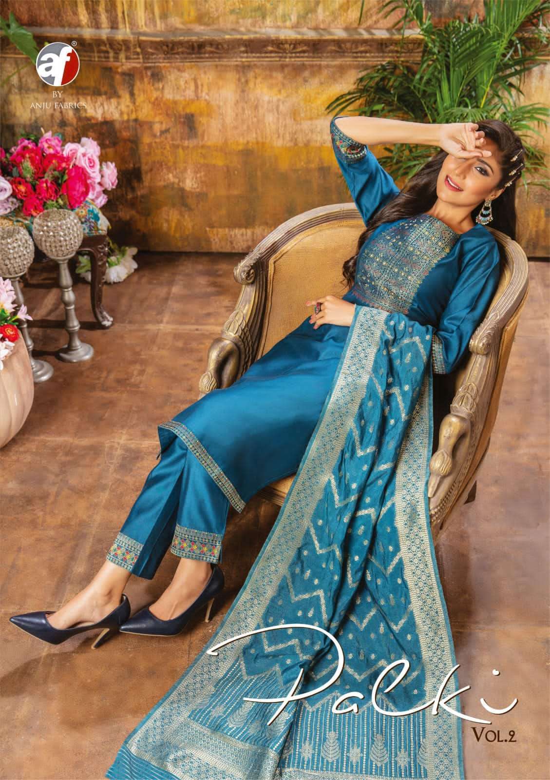 anju fab palki vol 2 series 2681-2686 viscose nylon suit 