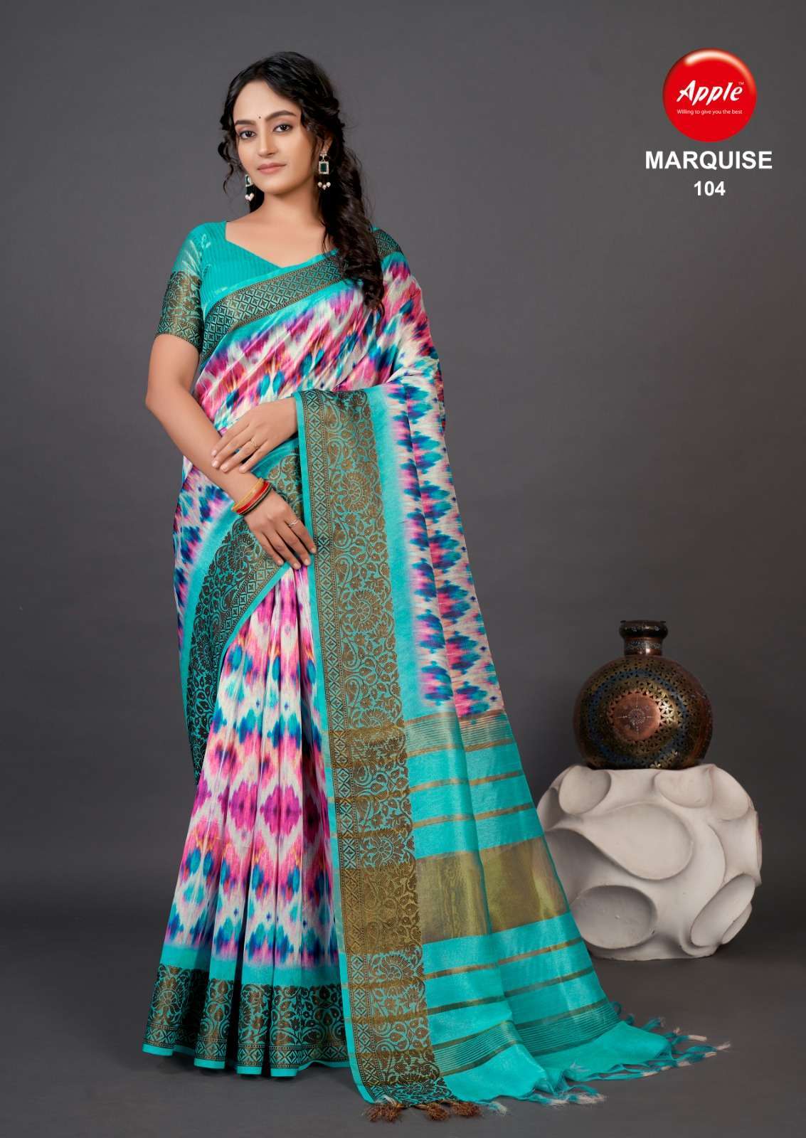 apple marquise vol 1 series 101-108 Cotton silk saree