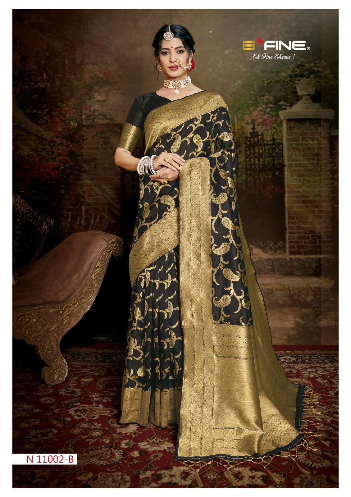 bfine all time hit vol 2 series 11001-11005 semi banarasi silk saree