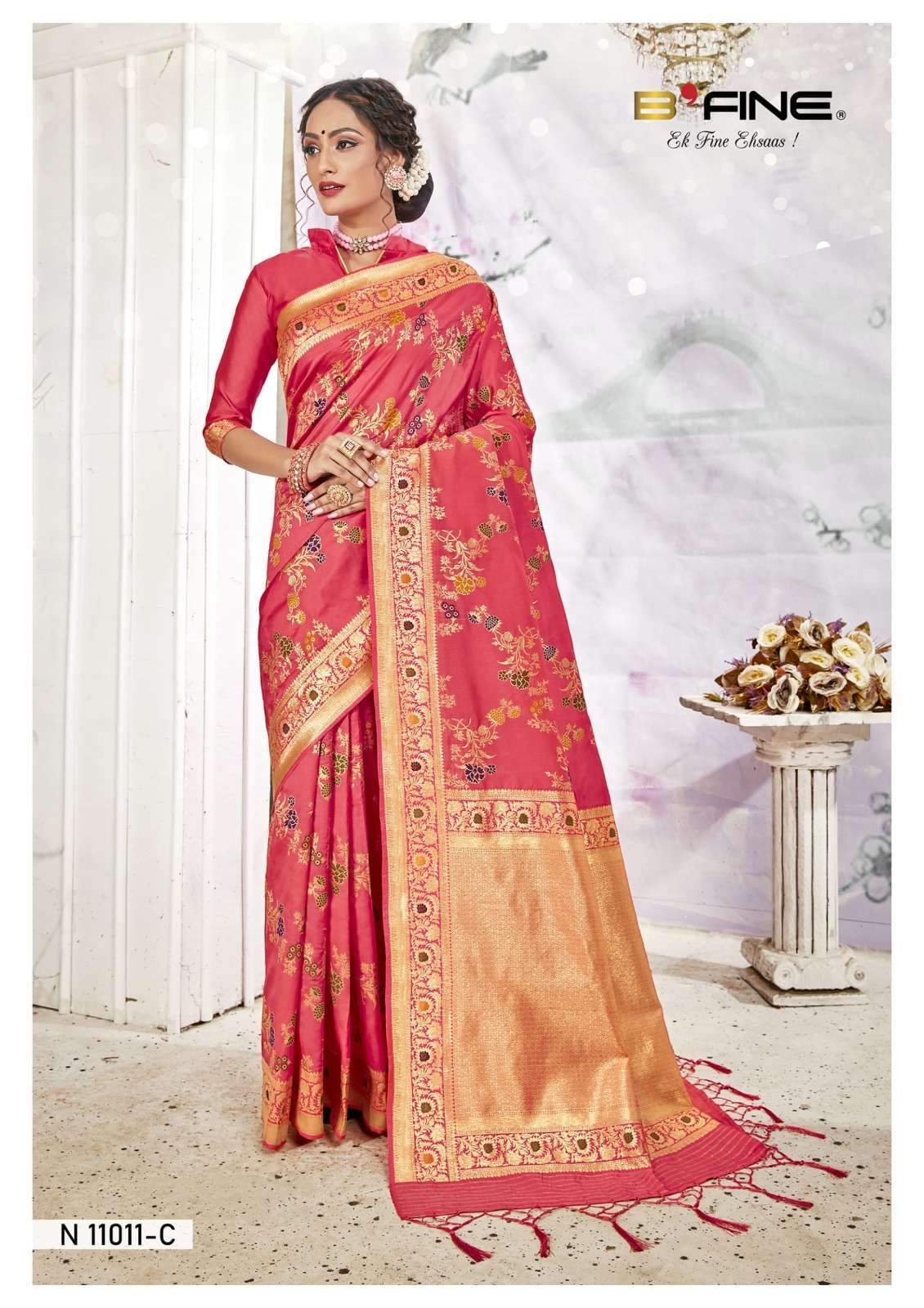 bfine all time hit vol 3 series 11006-11013 semi banarasi silk saree