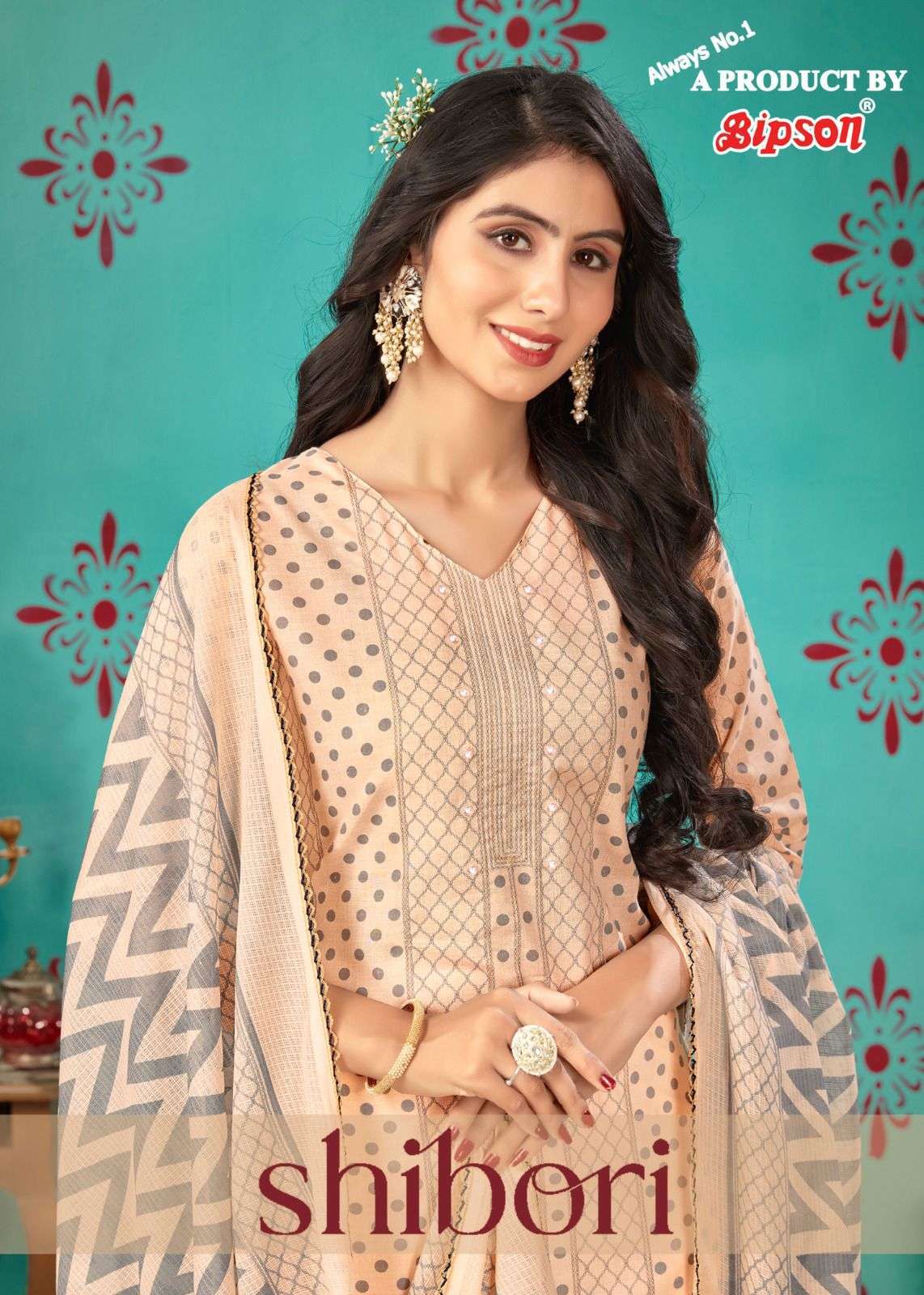 bipson factory outlet shibori 2070-2071 pure cotton suit 