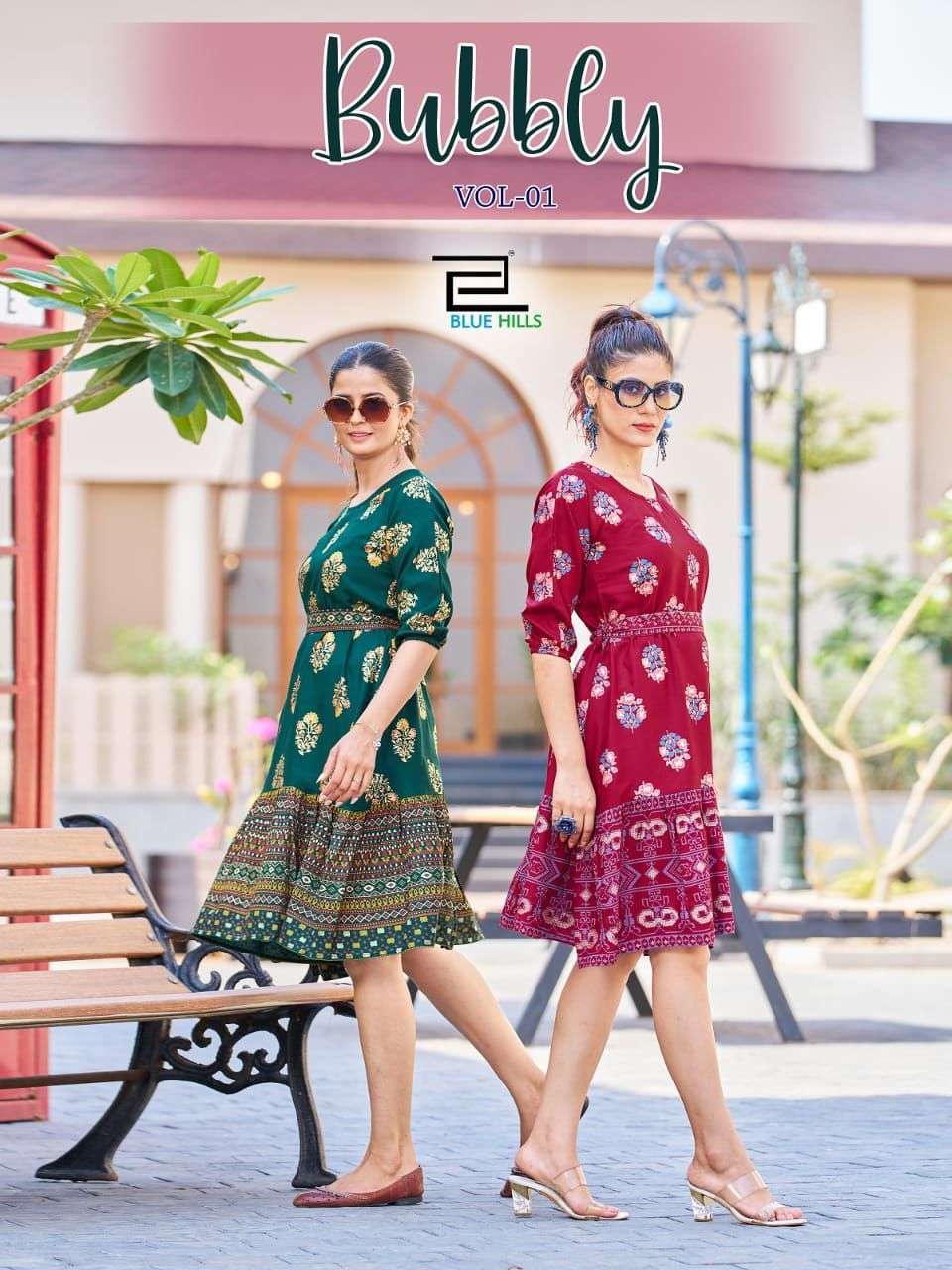blue hills bubbly vol 1 series 1001-1008 Rayon 14KG tunics