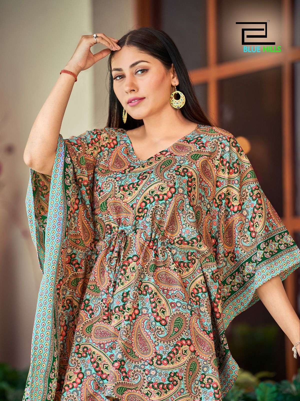 blue hills olivia series 1001-1004 heavy micro print kurti