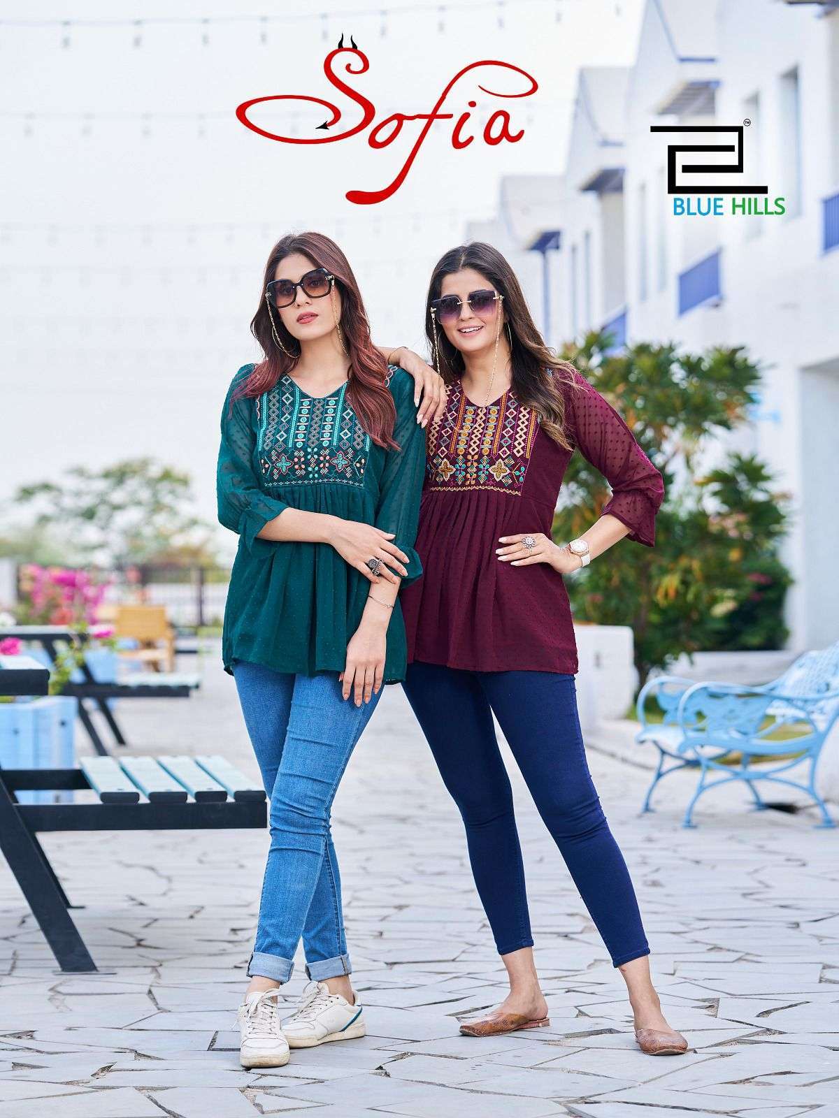 blue hills sofia series 2001-2006 Bubble Georgette kurti