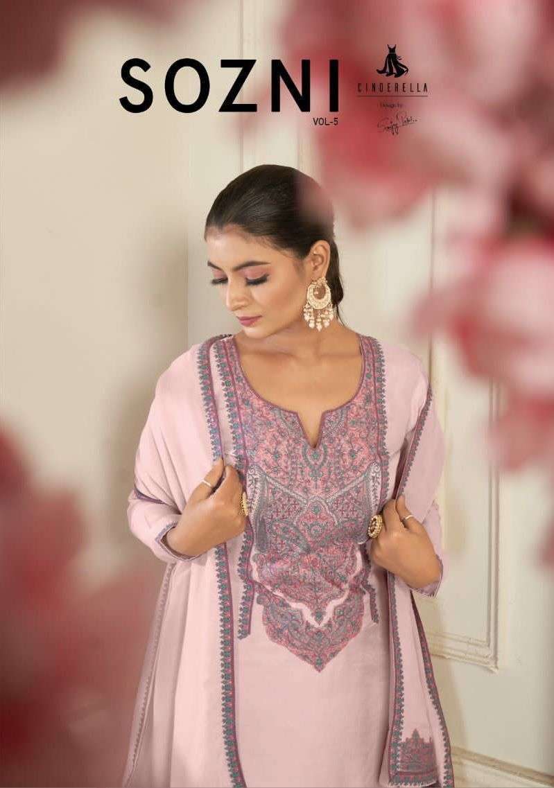 cinderella sozni vol 5 series 10353-10360 pure bemberg muslin suit 