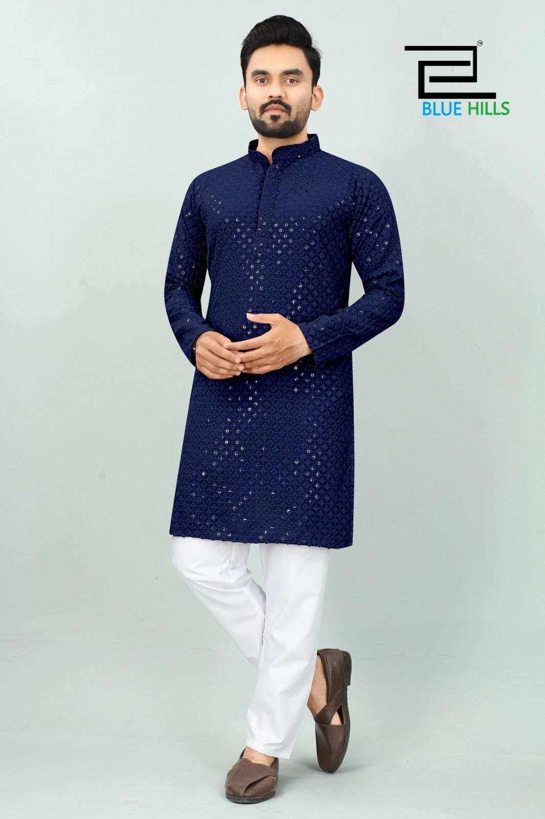 desi boys designer 14 kg Heavy rayon chikan work kurti 