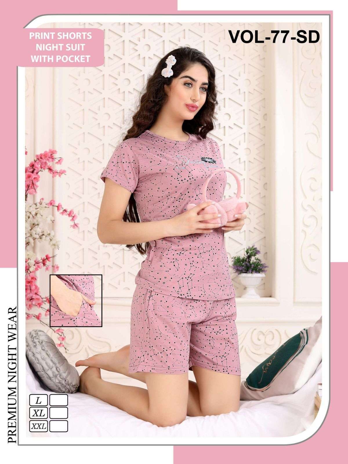 fashion talk shinker shorts pocket vol 77 SD Shinker Hosiery Cotton night suits