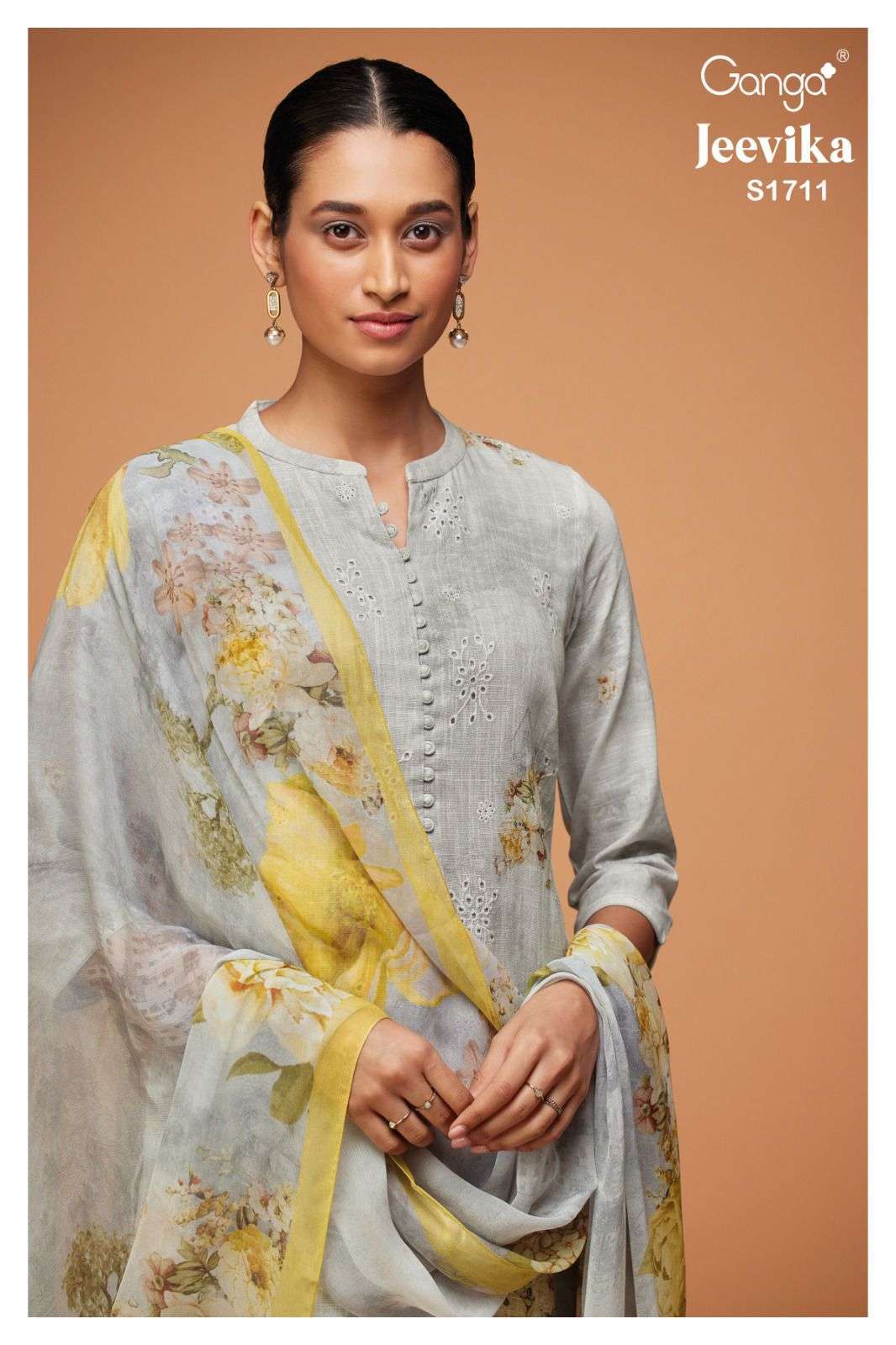 ganga jeevika 1711 premium cotton linen suit 