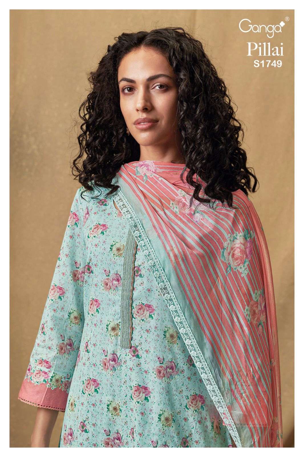 ganga pillai 1749 premium cotton printed suit 