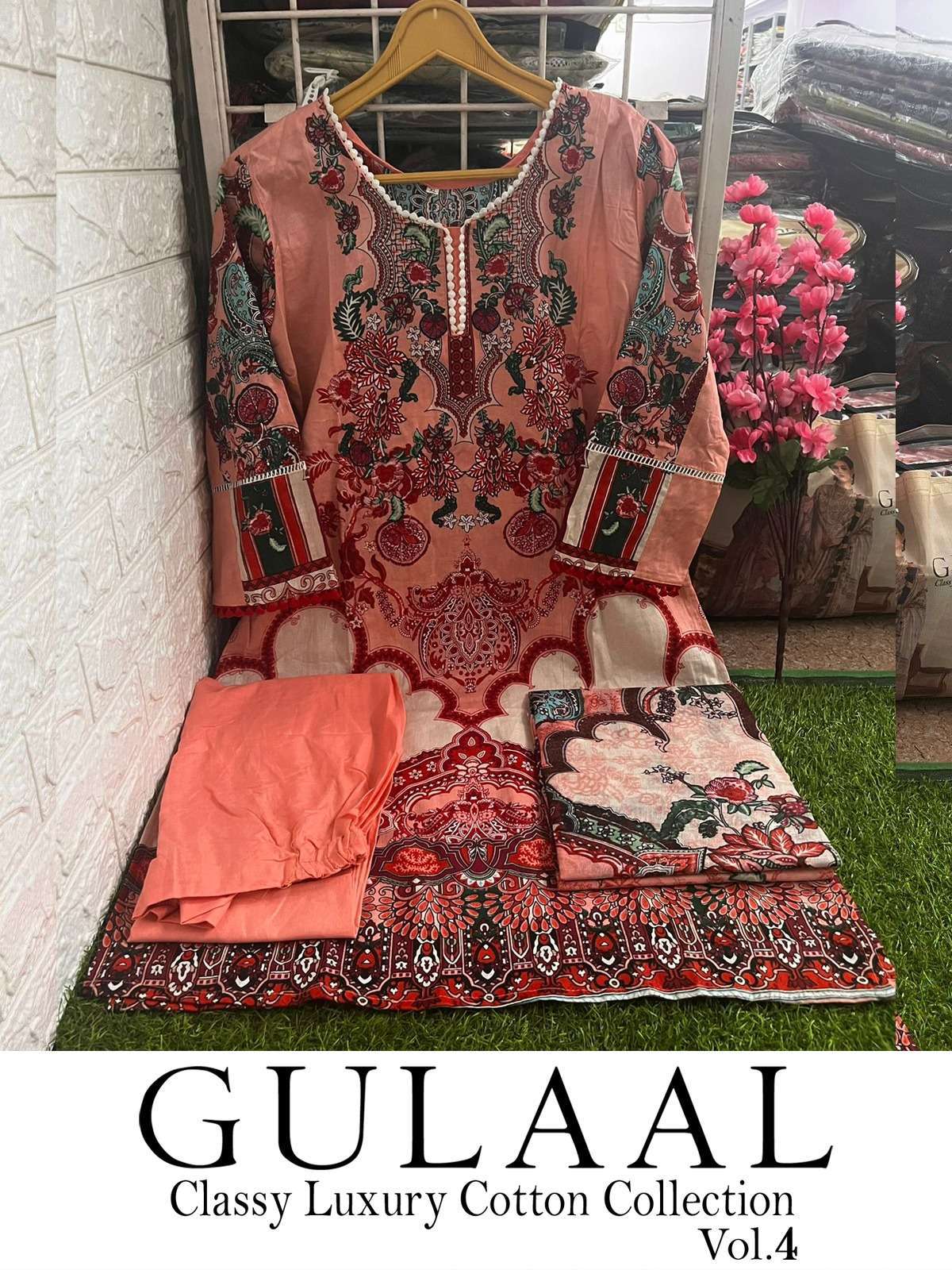 gulaal vol 4 luxury cotton pure cotton readymade suit 