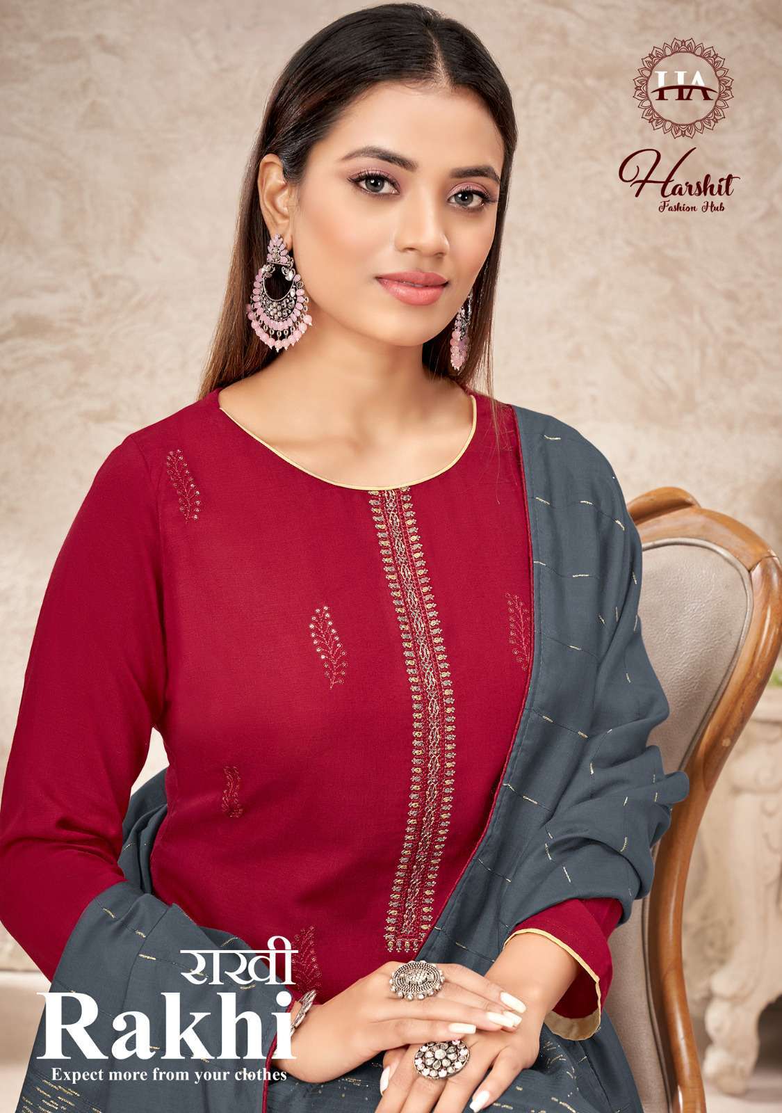 harshit fashion hub rakhi series 1181001-1181004 Pure Ryon Slub suit