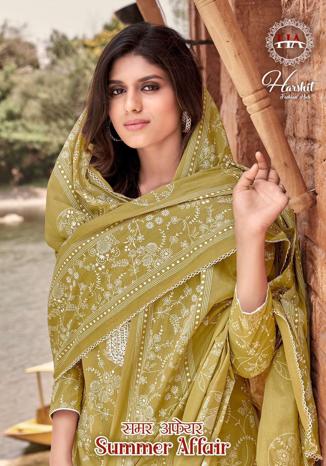 harshit fashion summer affair series 1239001-1239008 Pure Cambric suit