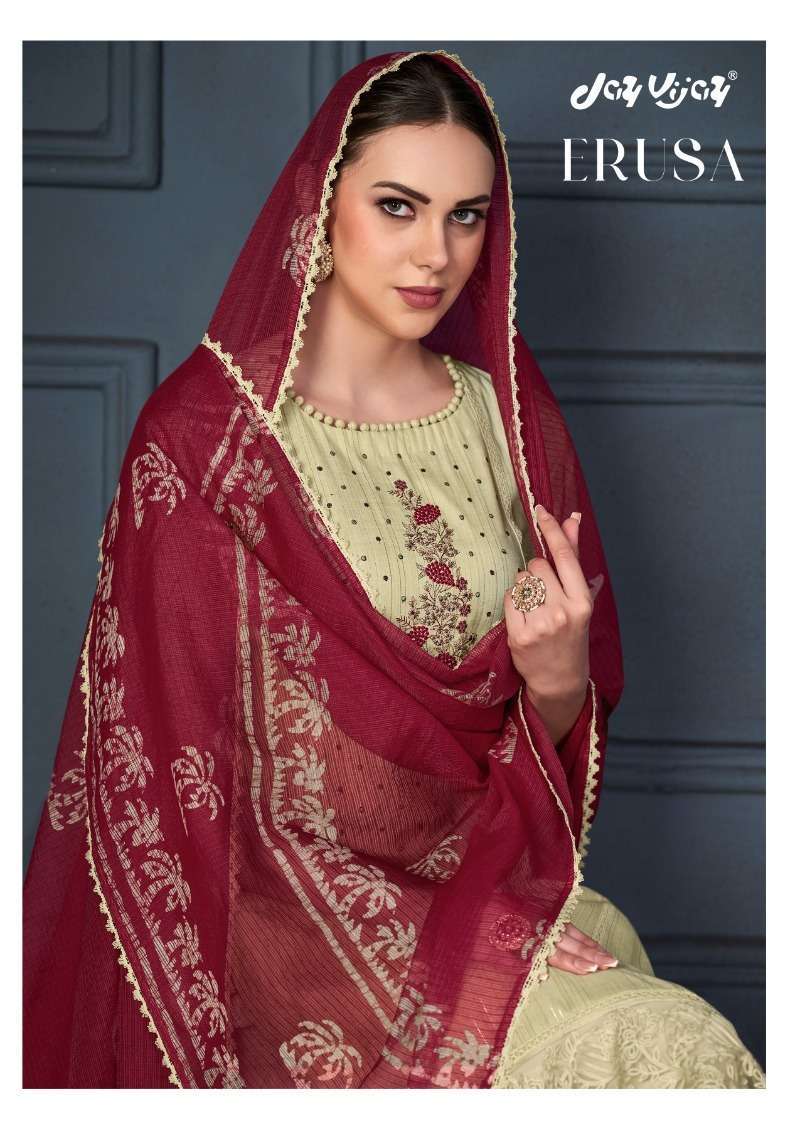 jay vijay erusa series 8281-8285 pure cotton suit 