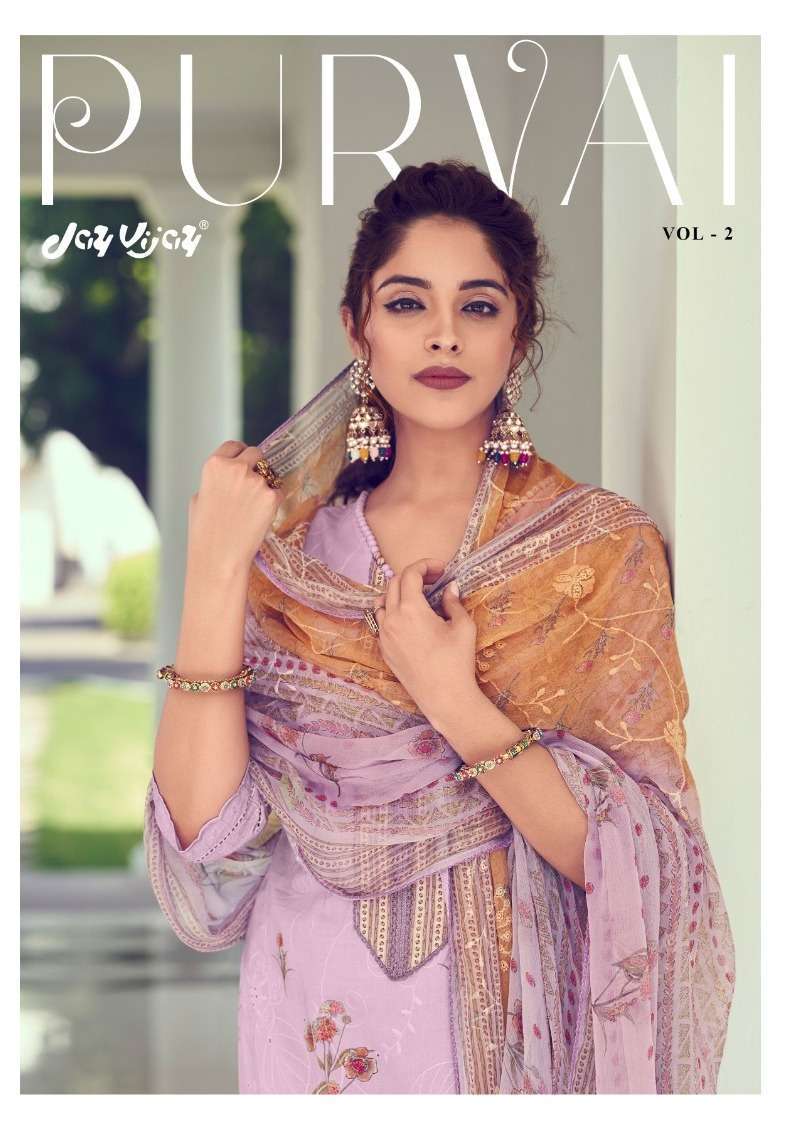 jayvijay purvai vol 2 series 8221-8228 pure cotton suit 