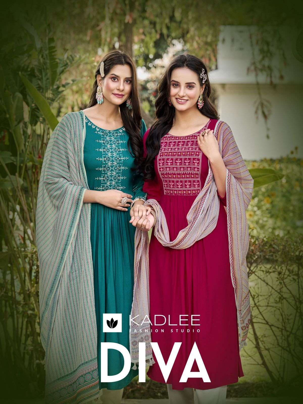 kadlee diva series 4001-4006 Rayon Weaving readymade suit 
