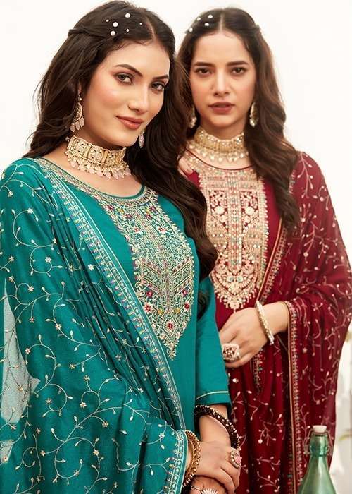 kalarang keerat series 10631-10636 jam silk cotton suit 
