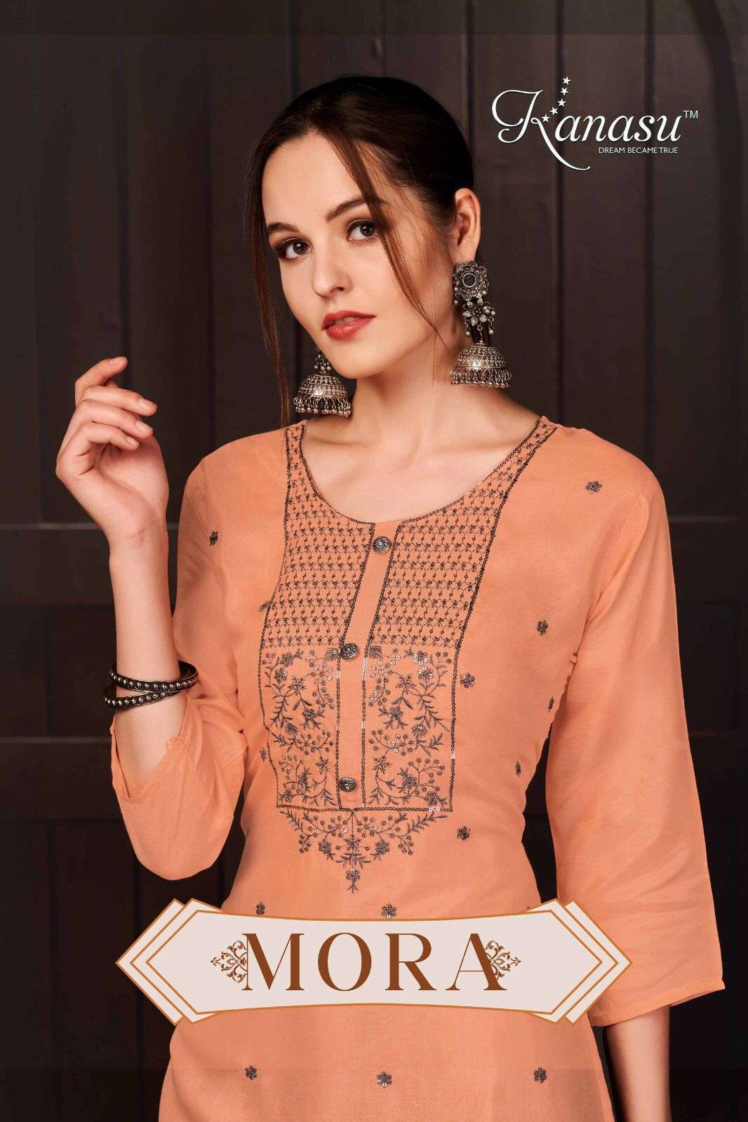 kanasu mora series 1001-1008 heavy muslin kurti 
