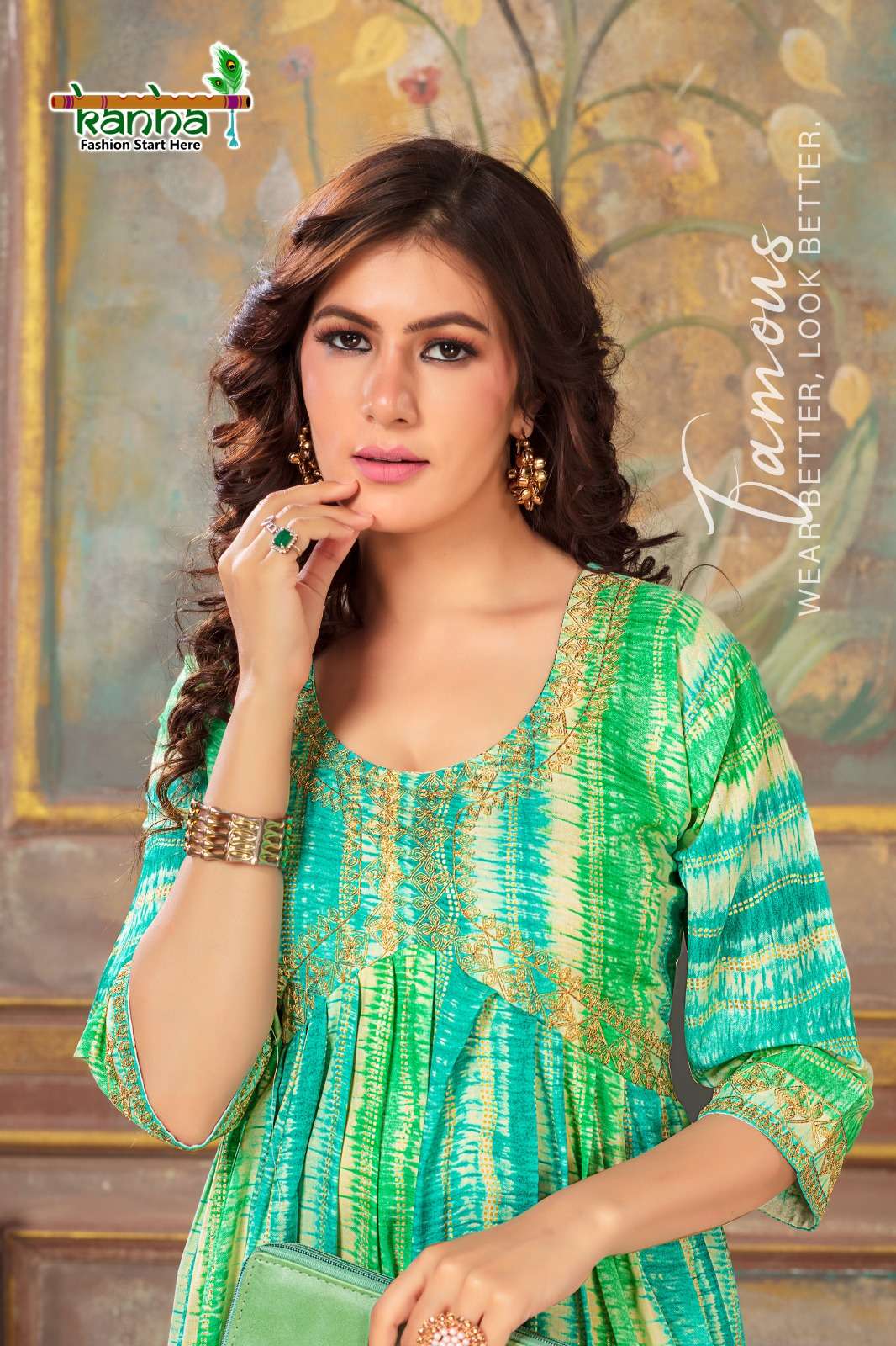 Kanha Kapoor series 101-106 heavy rayon kurti 