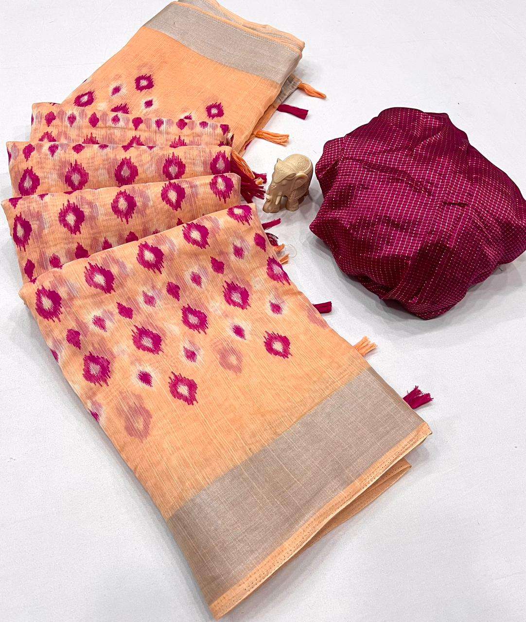 kashvi cotton with sonakshi patta saree and blouse 