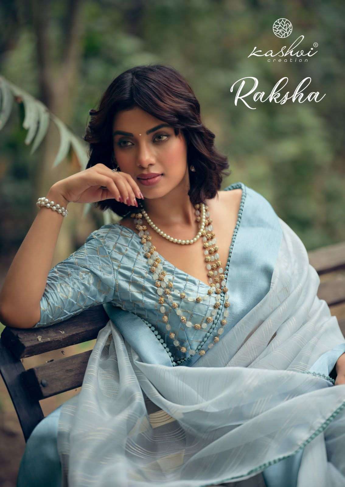 kashvi creation raksha series 1001-1008 organza saree