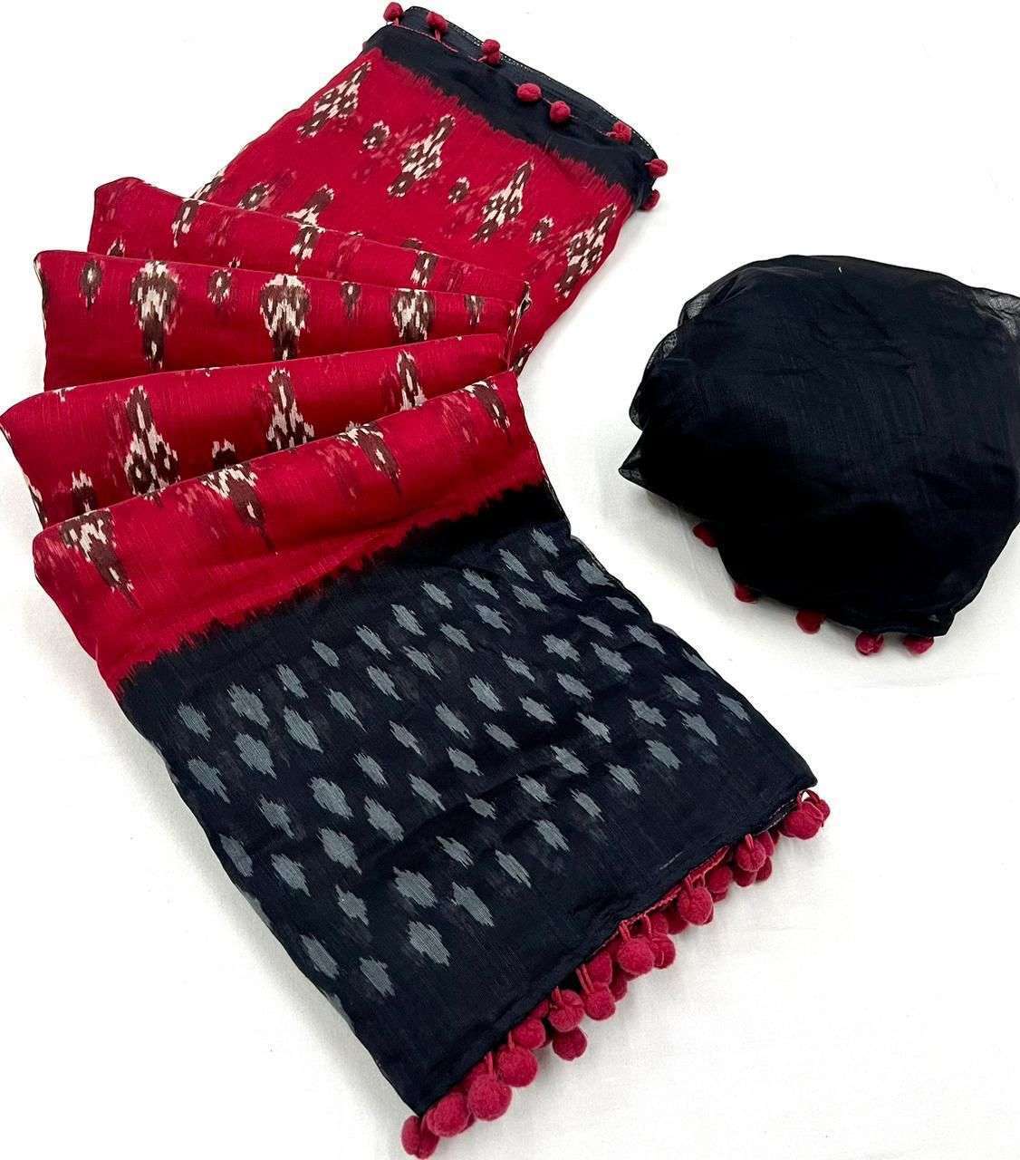kashvi creation tosh linen silk saree 