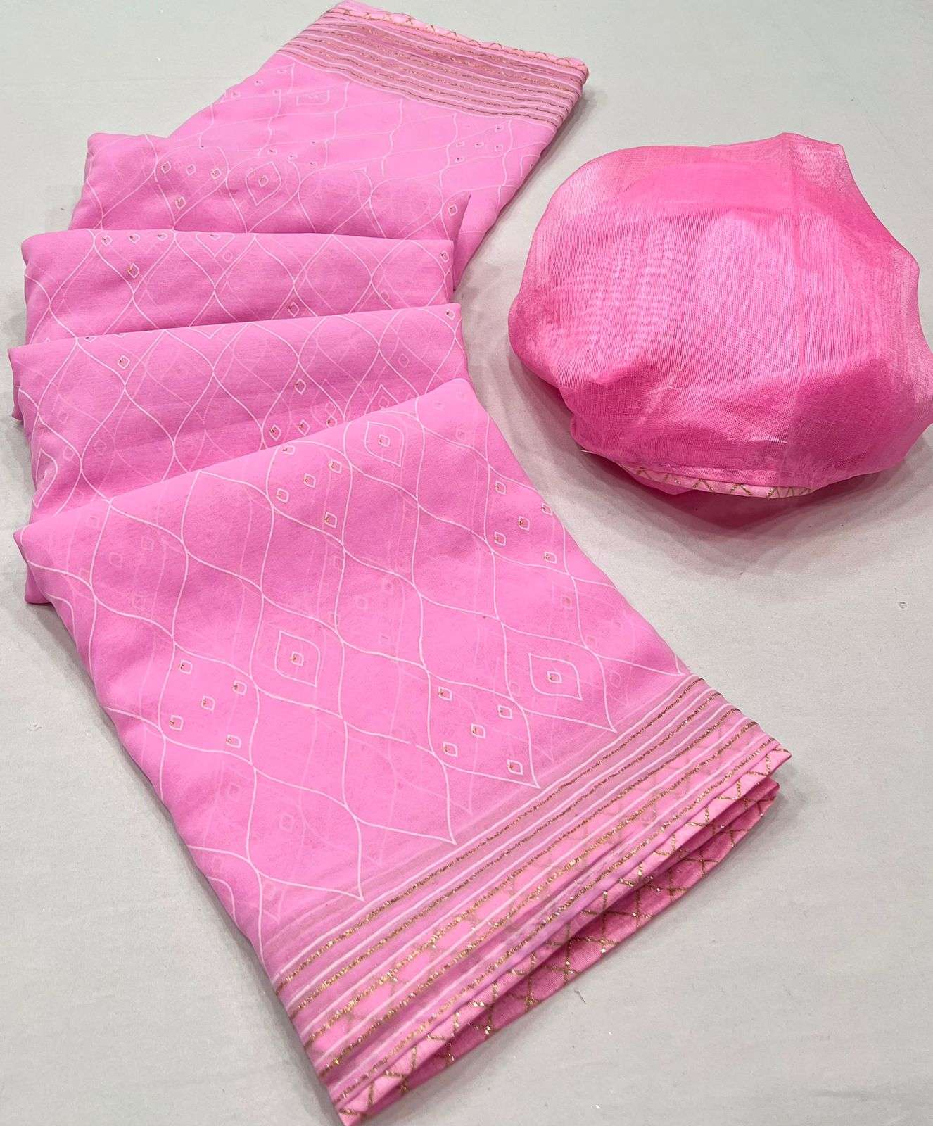 Kashvi designer georgette zari print saree 