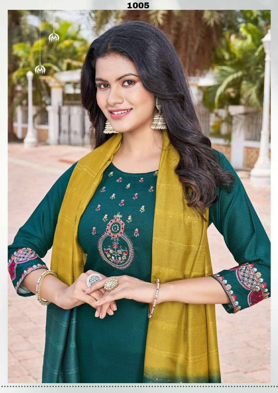 Kashvi designer premium pure rayon suit