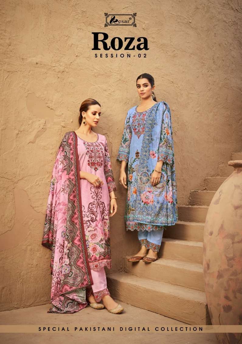 kesar roza vol 2 series 175001-175006 pure lawn suit 