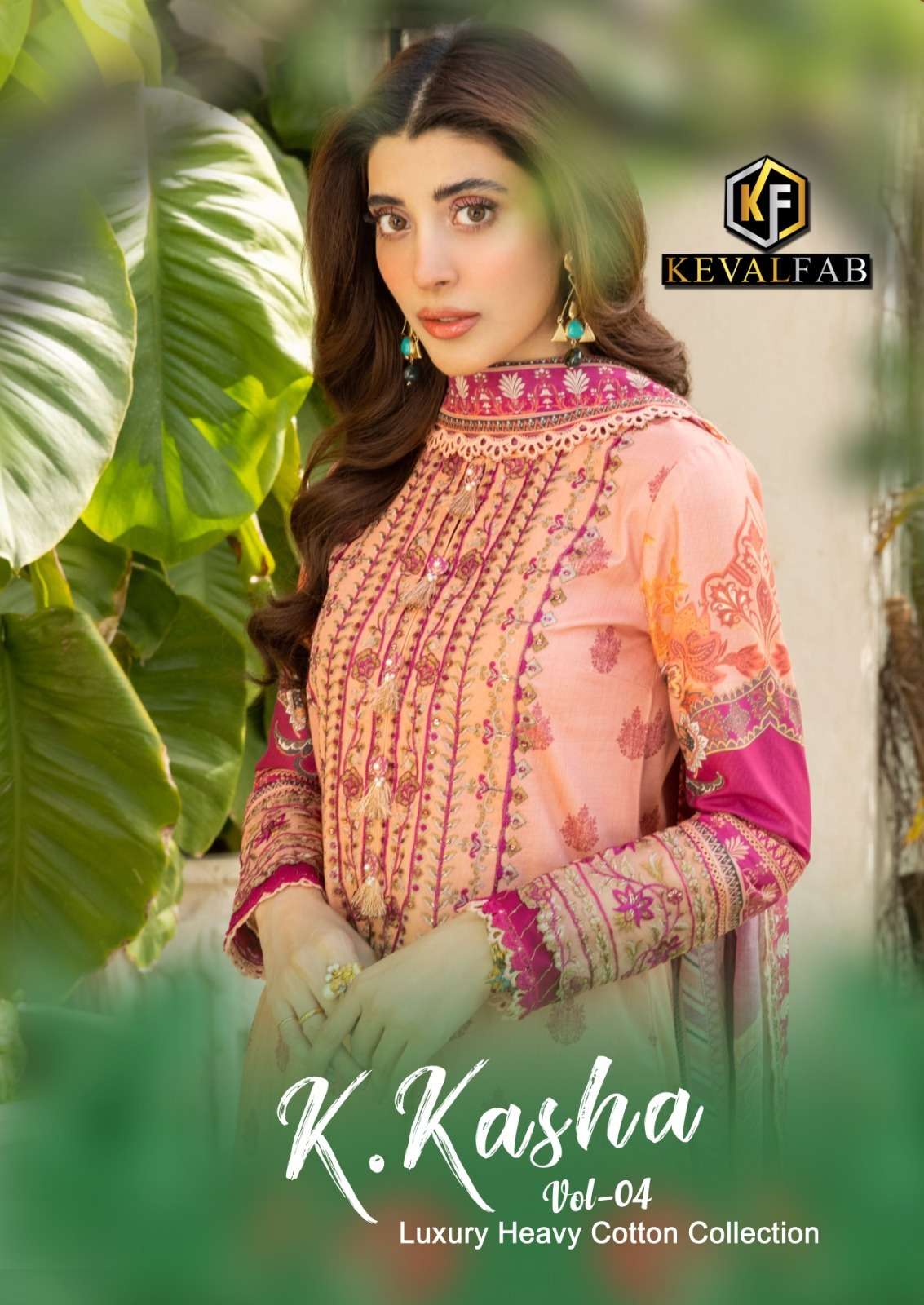 keval fab K kasha vol 4 series 4001-4006 heavy cotton print suit 