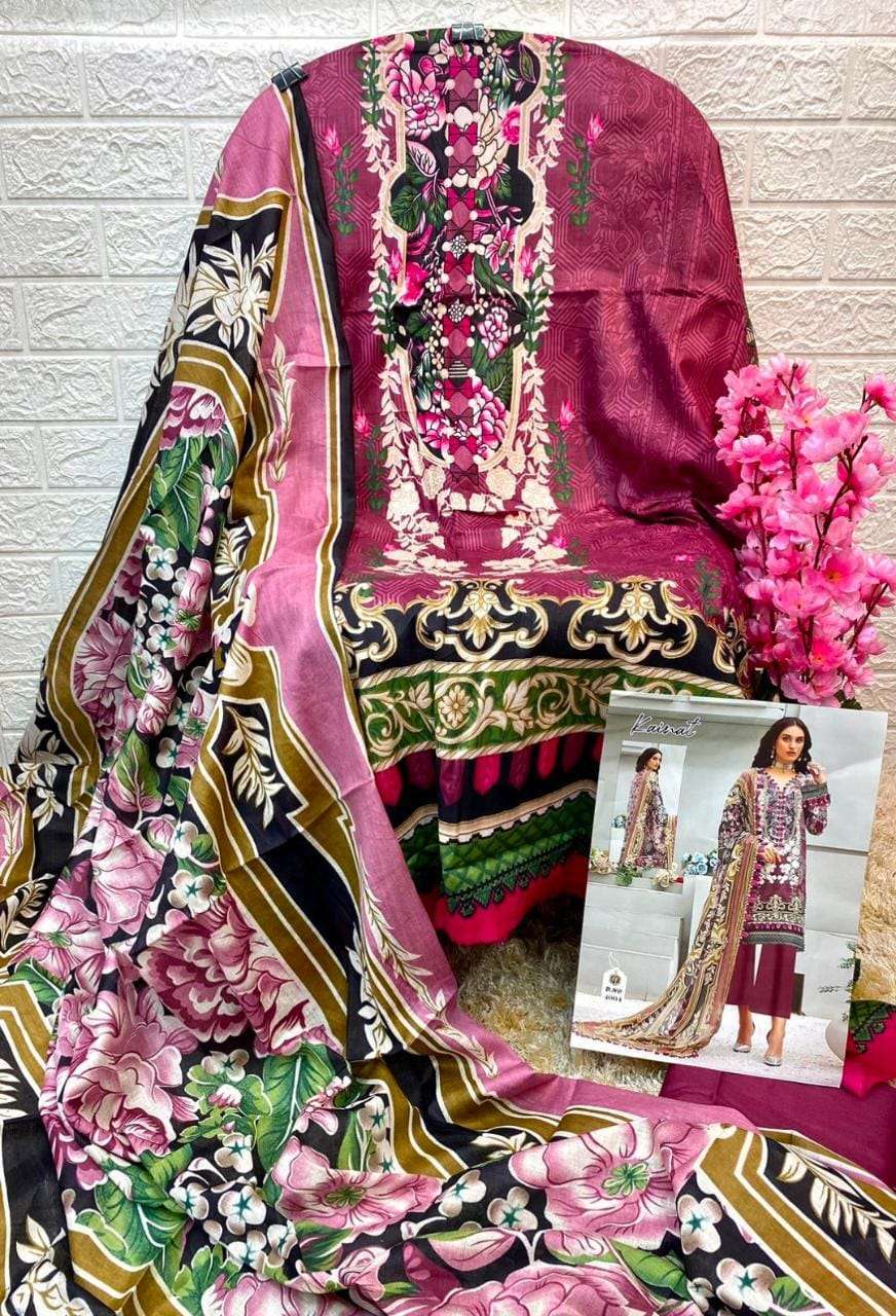 keval fab kainat vol 4 series 4001-4004 lawn cotton suit 