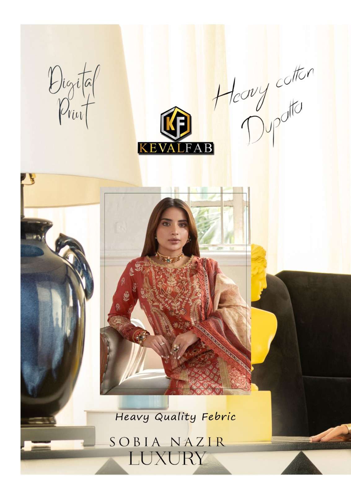 Keval Sobia Nazir Vol-8 series 8001-8006 Heavy Lawn Cotton suit