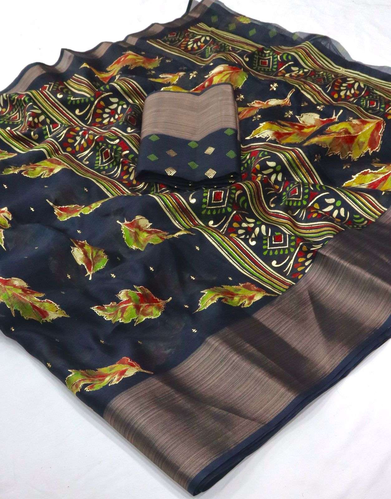 Kgf designer soft linen saree 