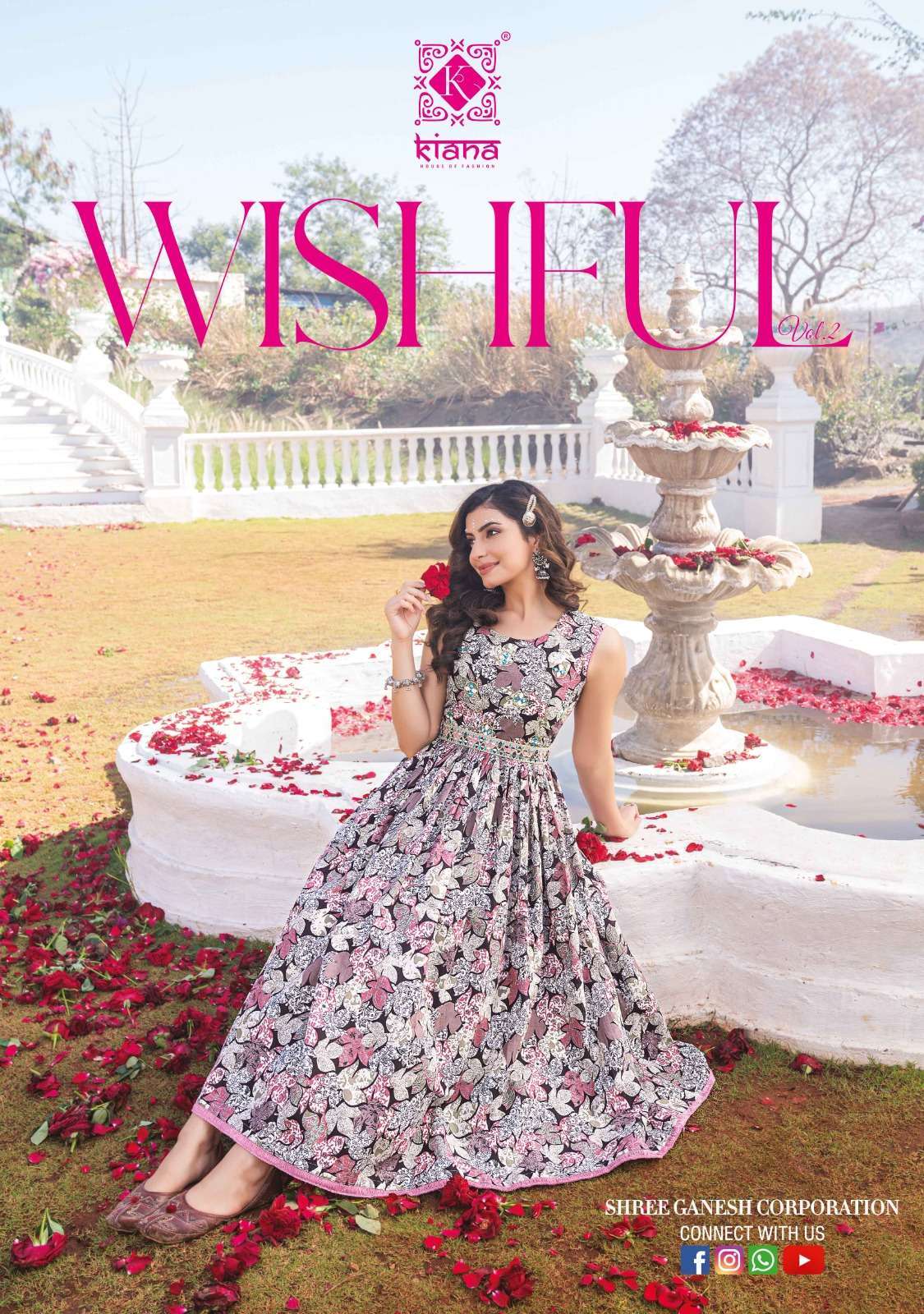 kiana wishful vol 2 series 201-208 pure cotton kurti 