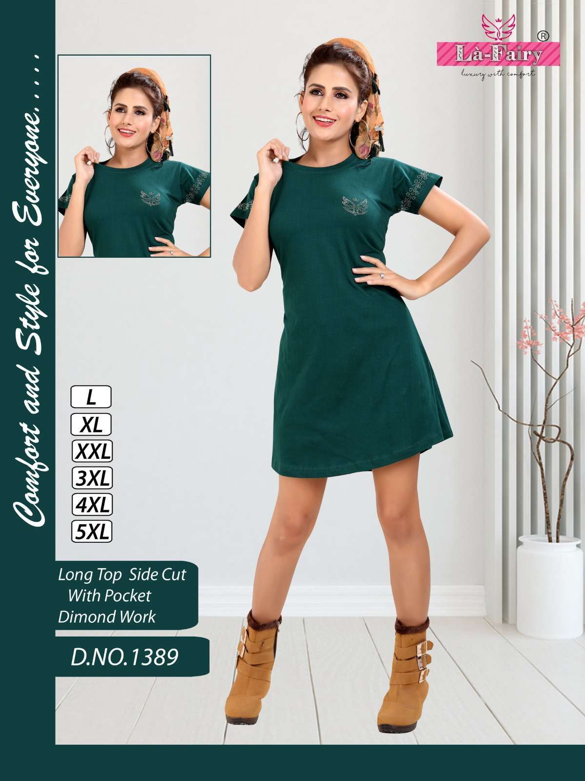 la fairy 1389 cotton hosiery top