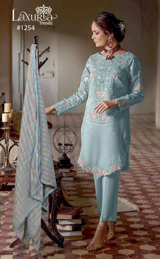 laxuria 1254 faux georgette readymade suit 