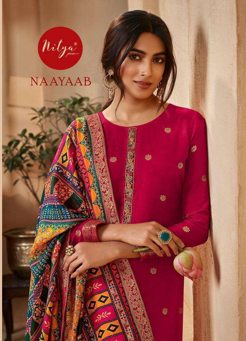 lt nitya naayaab 101-106 dola jacquard kurti with dupatta 