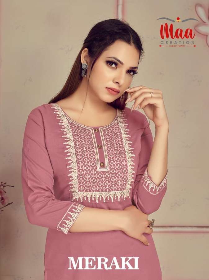 maa creation meraki series 1001-1004 mul cotton kurti 
