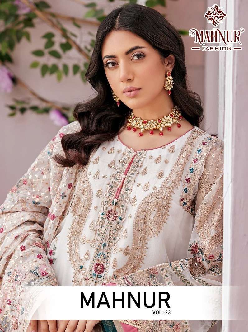mahnur fashion vol 23 series 23001 Heavy georgette suit