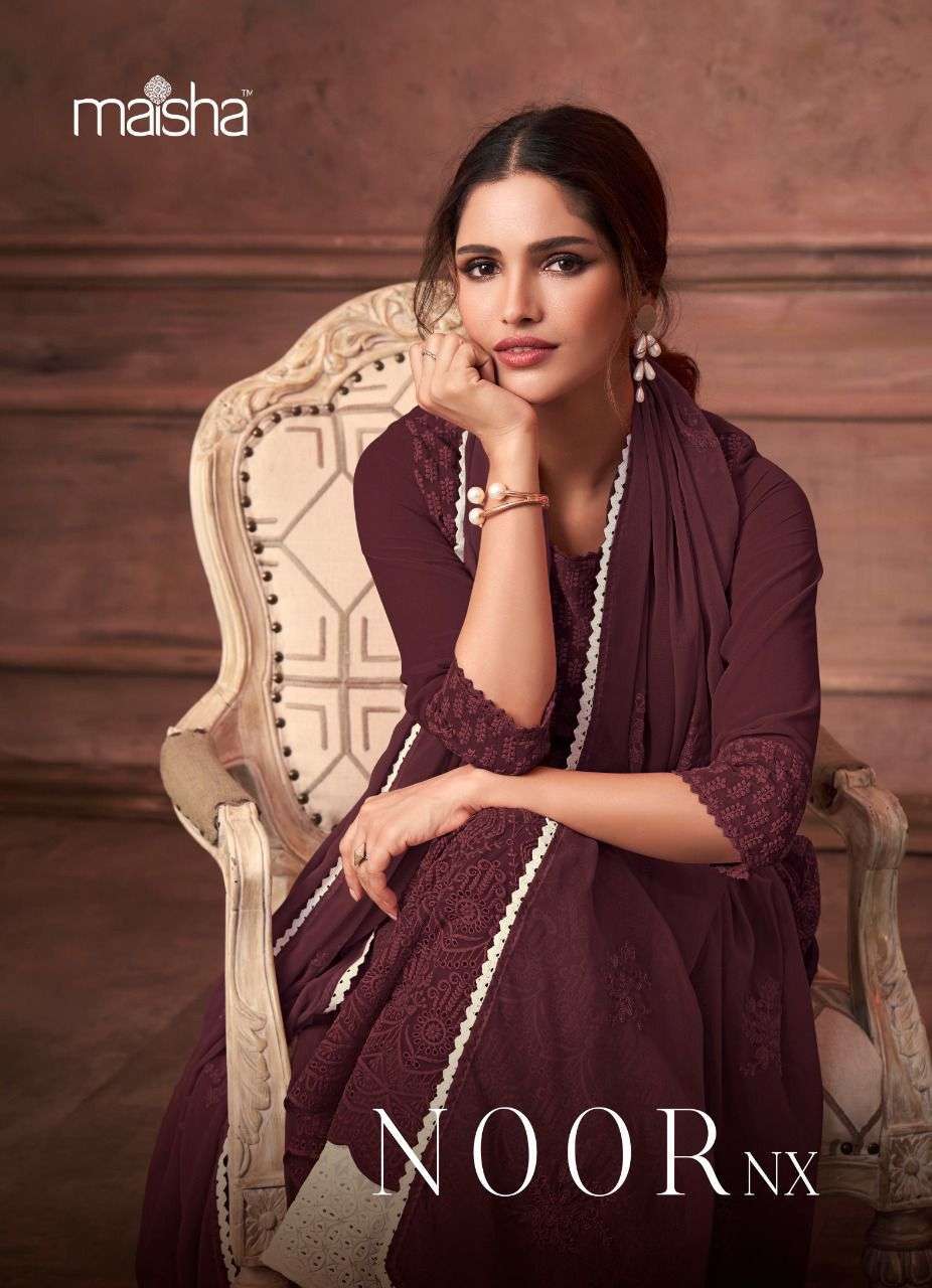 maisha noor nx series 3161-3164 heavy pure georgette suit