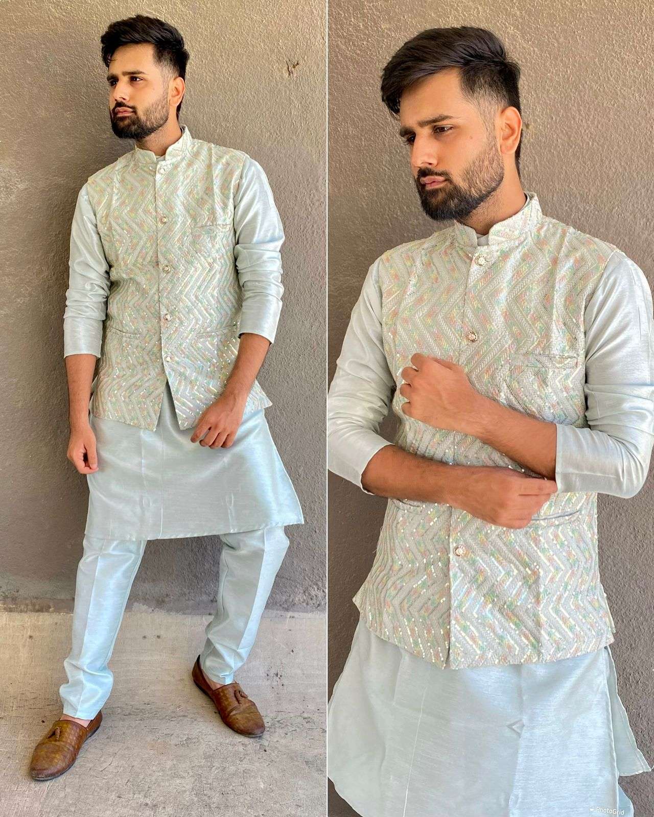 manyavar designer hevay banglori silk kurta pant 
