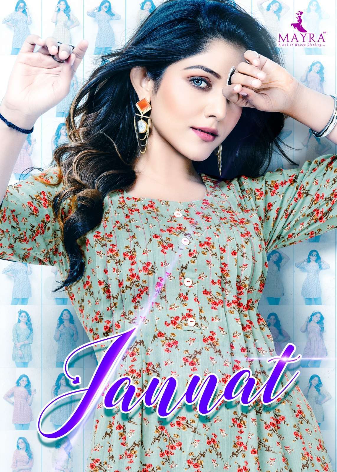 mayra jannat series 80103-80108 Heavy Viscose Reyon kurti