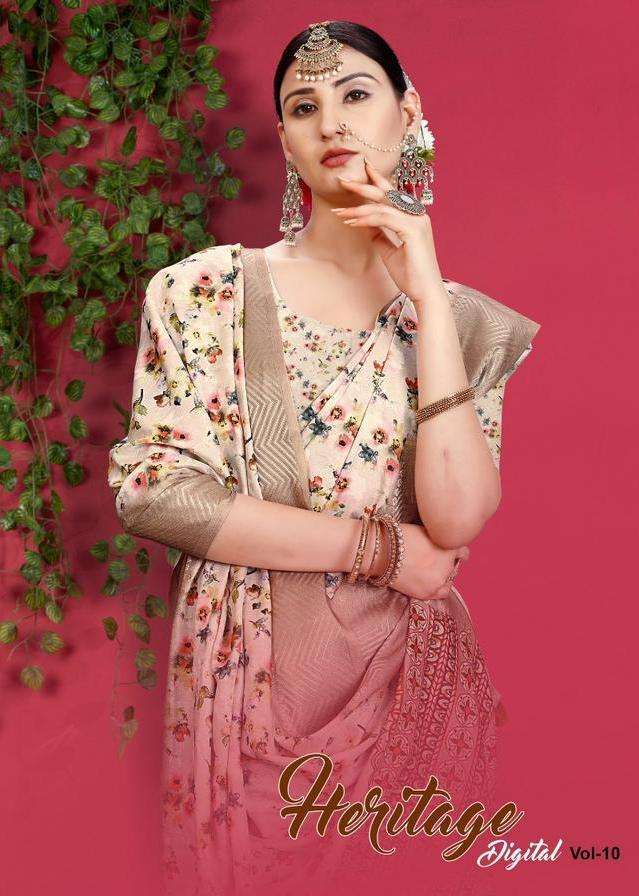 mintorsi heritage digital vol 10 series 1001-1006 Tusser Silk Banarsi saree