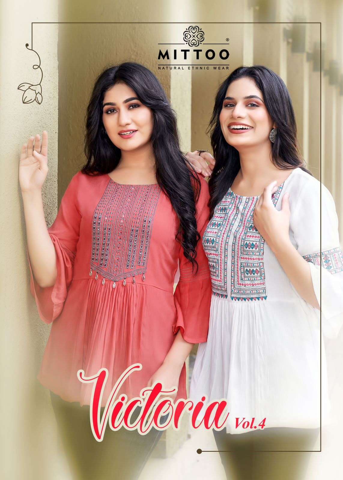 mittoo victoria vol 4 series 5019-5024 Wrincle Rayon kurti