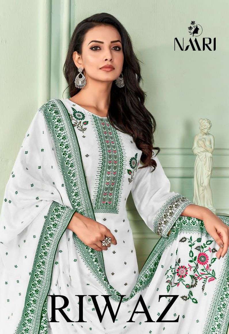 naari riwaz series 9101-9104 Pure muslin jacard suit