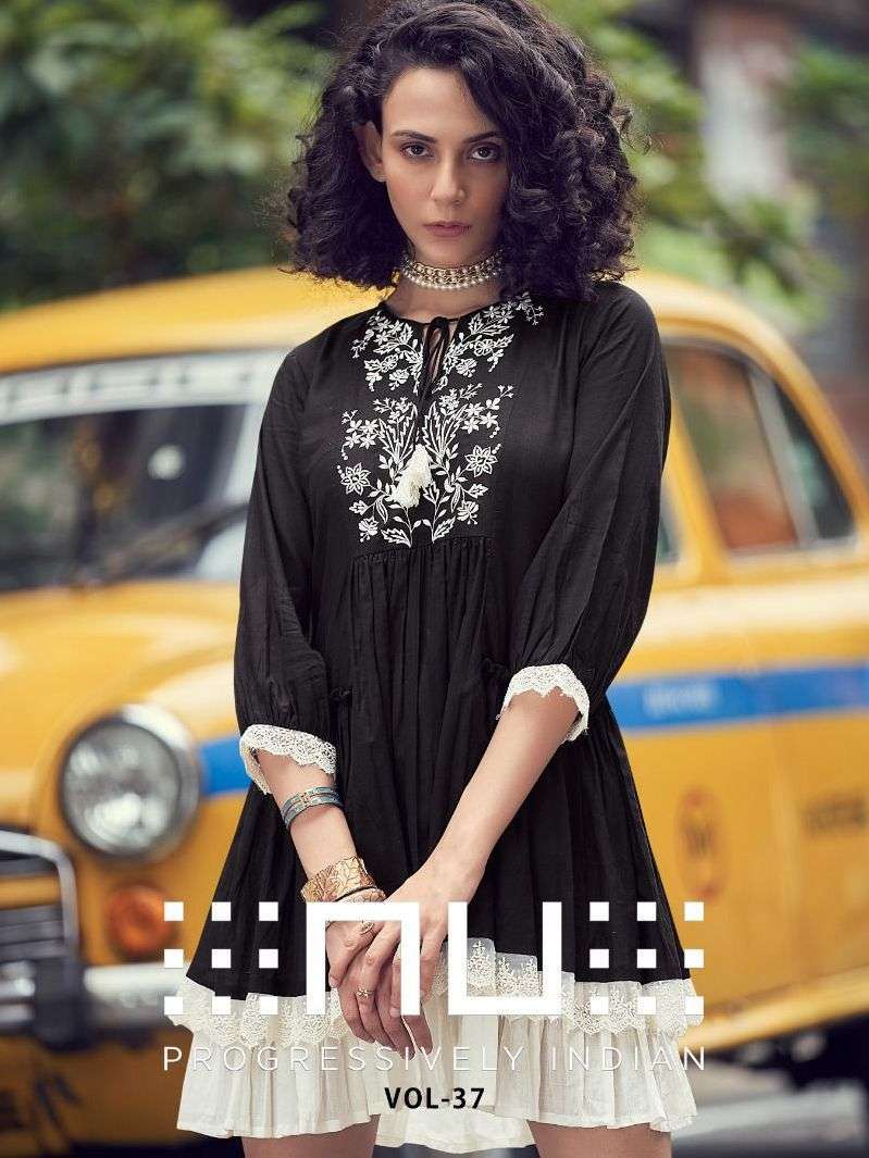 nu vol 37 series 3701-3704 pure mul cotton kurti
