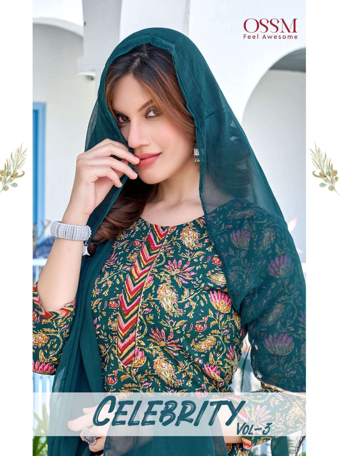 ossm clelebrity vol 3 series Cotton Print 60*60 readymade suit 