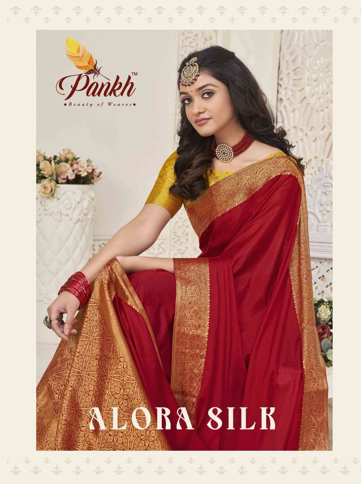 pankh alora silk series 5501-5510 Chinon silk saree