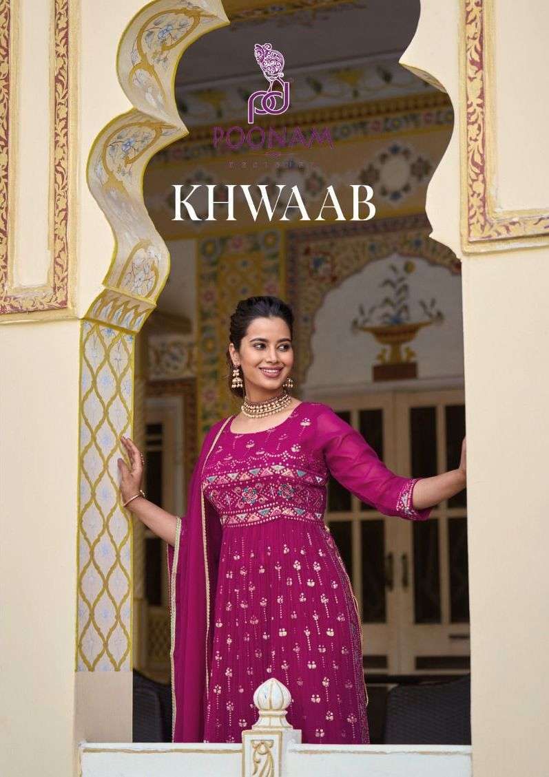 poonam khwaab series 2001-2006 Pure Georgette sharara suit