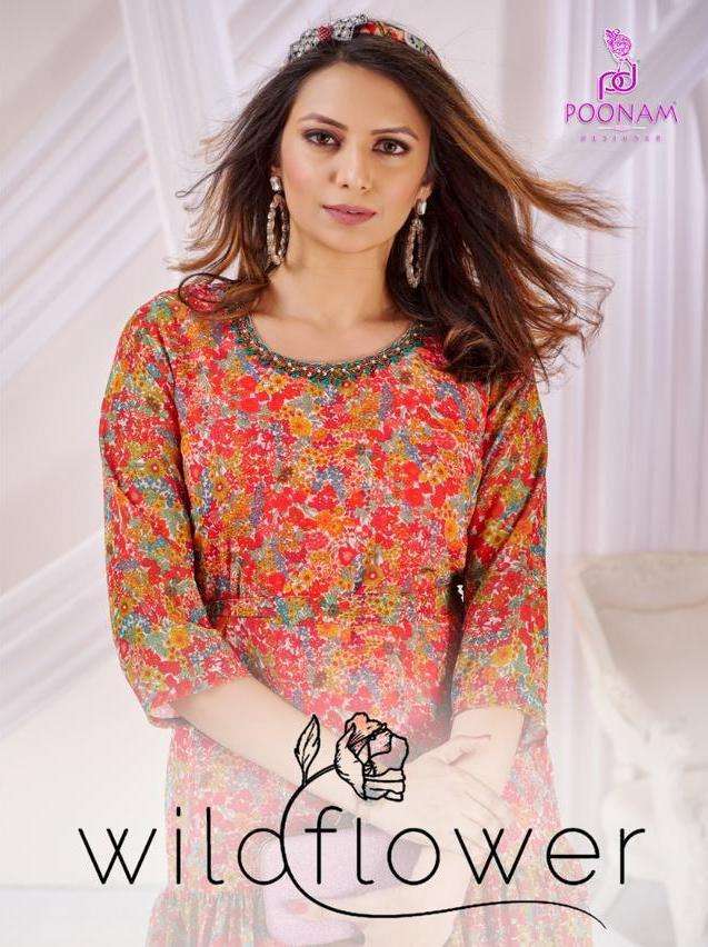poonam wildflower series 1001-1006 Soft Georgette kurti