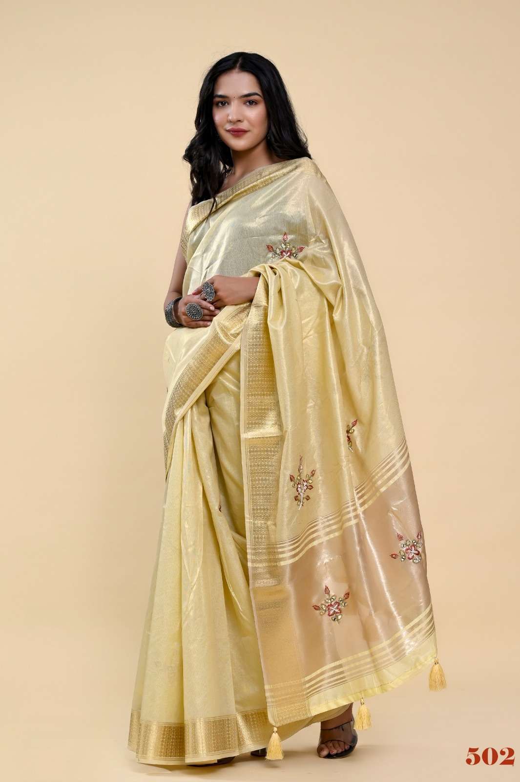 pr lucaya vol 5 woven cotton jacquard saree
